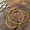 "Elegant gold plated anklet for women with traditional design"