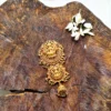 "Traditional gold plated jada billai hair jewellery for bridal hairstyle"